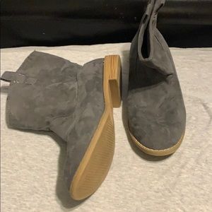 Gray booties